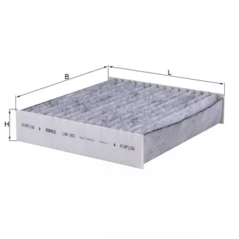 Filtre, air de l'habitacle MAHLE LAK 251