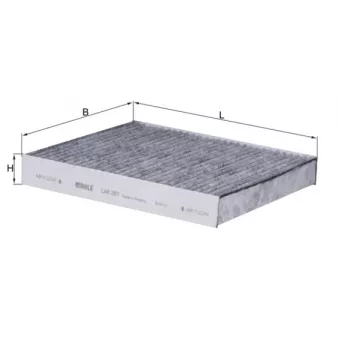 Filtre, air de l'habitacle MAHLE LAK 297