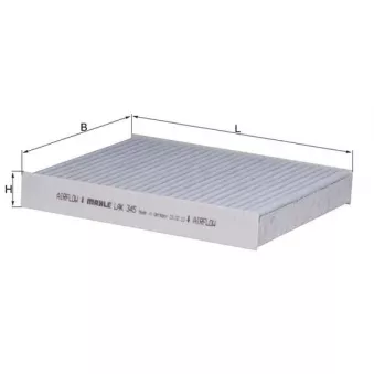 Filtre, air de l'habitacle MAHLE LAK 345