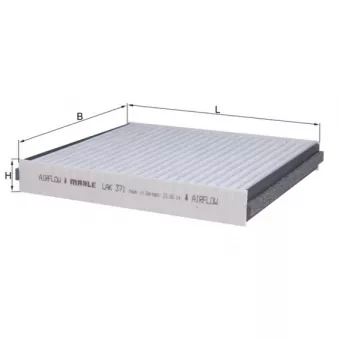Filtre, air de l'habitacle MAHLE LAK 371
