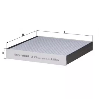 Filtre, air de l'habitacle MAHLE LAK 454
