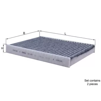 Filtre, air de l'habitacle MAHLE LAK 467/S
