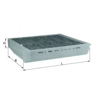 Filtre, air de l'habitacle MAHLE LAK 54