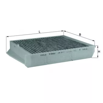 Filtre, air de l'habitacle MAHLE LAK 54/1
