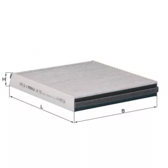 Filtre, air de l'habitacle MAHLE LAK 593