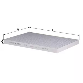 Filtre, air de l'habitacle MAHLE LAK 64