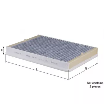 Filtre, air de l'habitacle MAHLE LAK 73/S