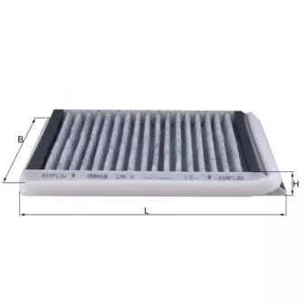 Filtre, air de l'habitacle MAHLE LAK 8