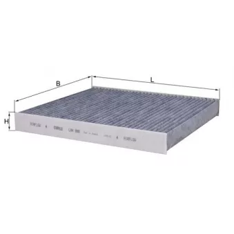 Filtre, air de l'habitacle MAHLE LAK 888
