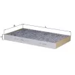 Filtre, air de l'habitacle MAHLE LAK 93 - Visuel 1