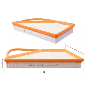 Filtre à air MAHLE LX 1091/1