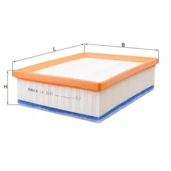 Filtre à air MAHLE LX 2031