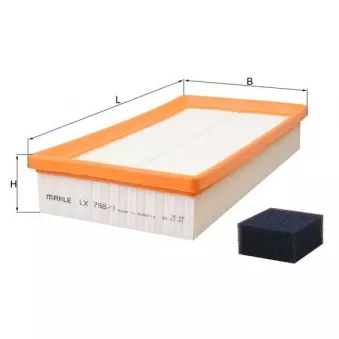 Filtre à air MAHLE LX 798/1