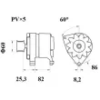 Alternateur MAHLE MG 102 - Visuel 2