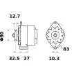 Alternateur MAHLE MG 272 - Visuel 2