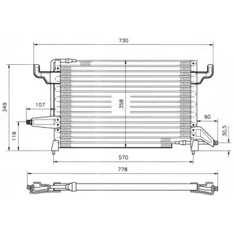 Condenseur, climatisation NRF 35152