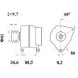 Alternateur MAHLE MG 407 - Visuel 2