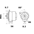 Alternateur MAHLE MG 615 - Visuel 2