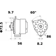 Alternateur MAHLE MG 628 - Visuel 1