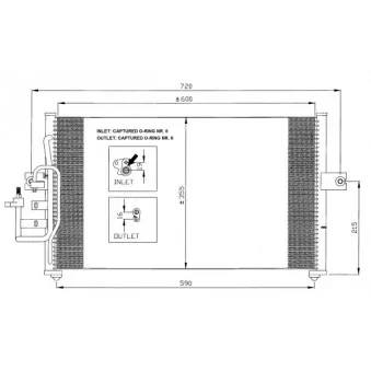 Condenseur, climatisation NRF 35332