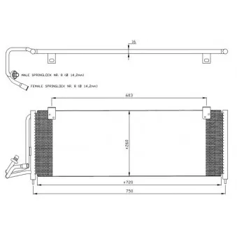 Condenseur, climatisation NRF 35419
