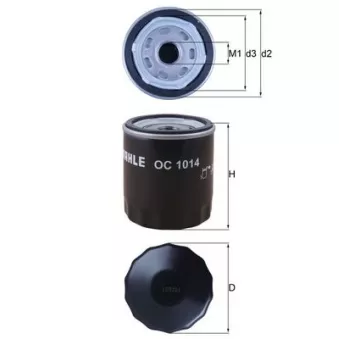 Filtre à huile MAHLE OC 1014