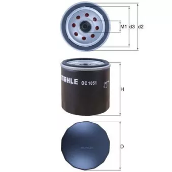 Filtre à huile MAHLE OC 1051