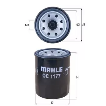 Filtre à huile MAHLE OC 1177