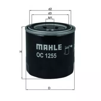 Filtre à huile MAHLE OC 1255
