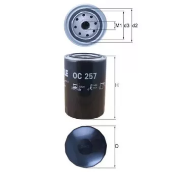 Filtre à huile MAHLE OC 257