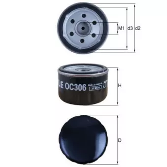 Filtre à huile MAHLE OC 306