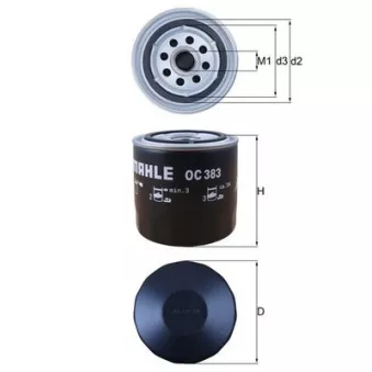 Filtre à huile MAHLE OC 383