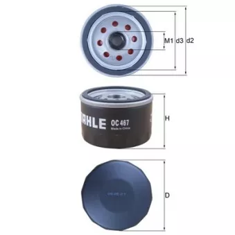 Filtre à huile MAHLE OC 467