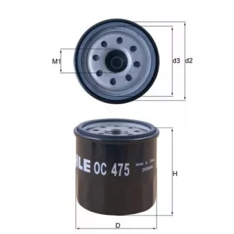 Filtre à huile MAHLE OC 475