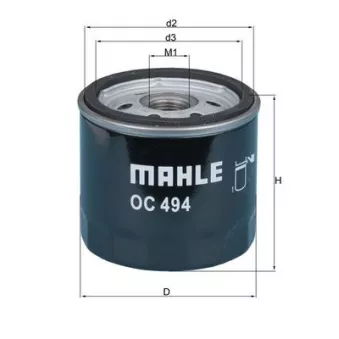 Filtre à huile MAHLE OC 494