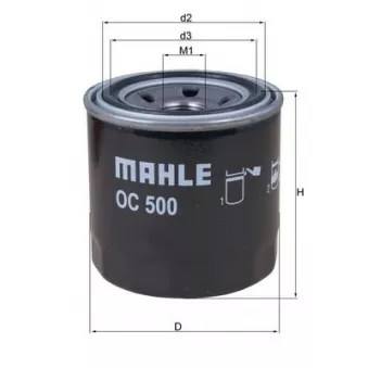 Filtre à huile MAHLE OC 500