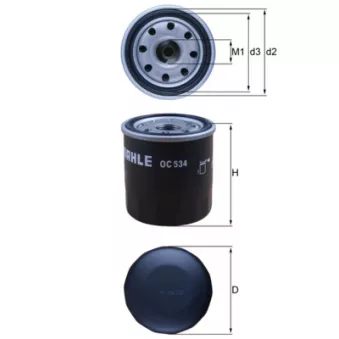 Filtre à huile MAHLE OC 534