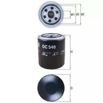 Filtre à huile MAHLE OC 540