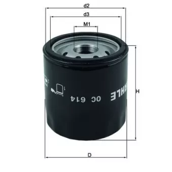 Filtre à huile MAHLE OC 614