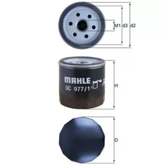 Filtre à huile MAHLE OC 977/1