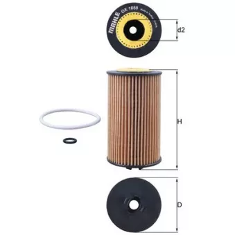 Filtre à huile MAHLE OX 1058D