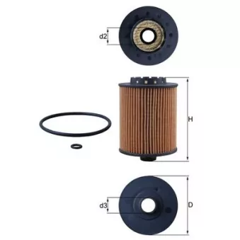 Filtre à huile MAHLE OX 1075D