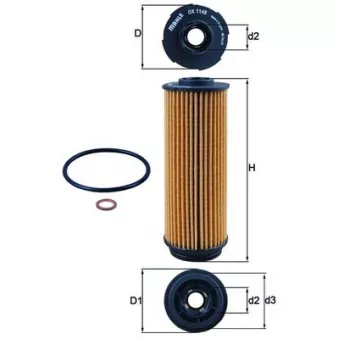 Filtre à huile MAHLE OX 1146D