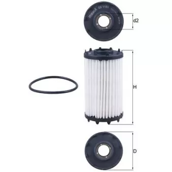 Filtre à huile MAHLE OX 1184D