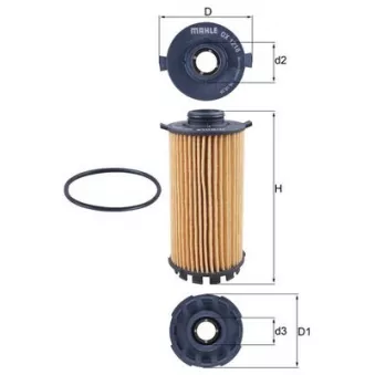 Filtre à huile MAHLE OX 1218D