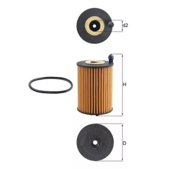 Filtre à huile MAHLE OX 1266D