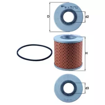 Filtre à huile MAHLE OX 14D