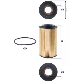 Filtre à huile MAHLE OX 153D1