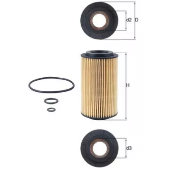 Filtre à huile MAHLE OX 153D3