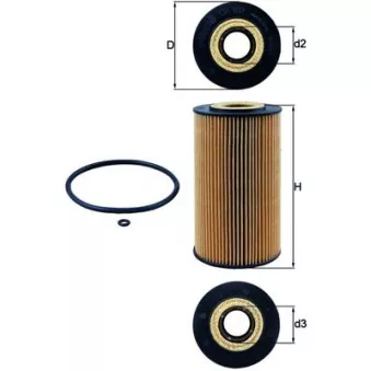 Filtre à huile MAHLE OX 169D
